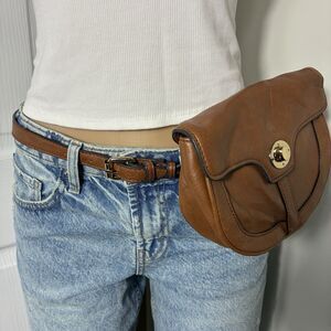 Belt with Mini Bag Pouch Fanny Pack Crossbody Purse Womens Faux Leather Belt 60”